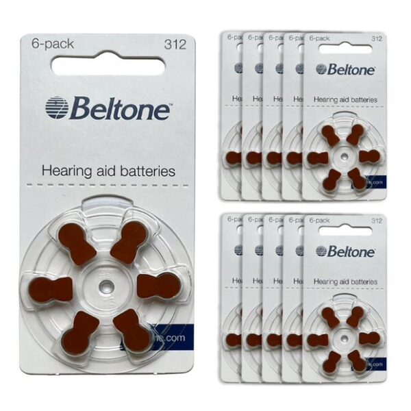 Baterie do aparatów słuchowych Beltone 312 - zestaw 10 listków (60 szt baterii)