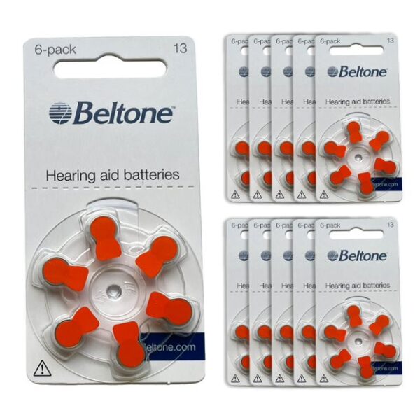 Baterie do aparatów słuchowych Beltone 13 - zestaw 10 listków (60 szt baterii)