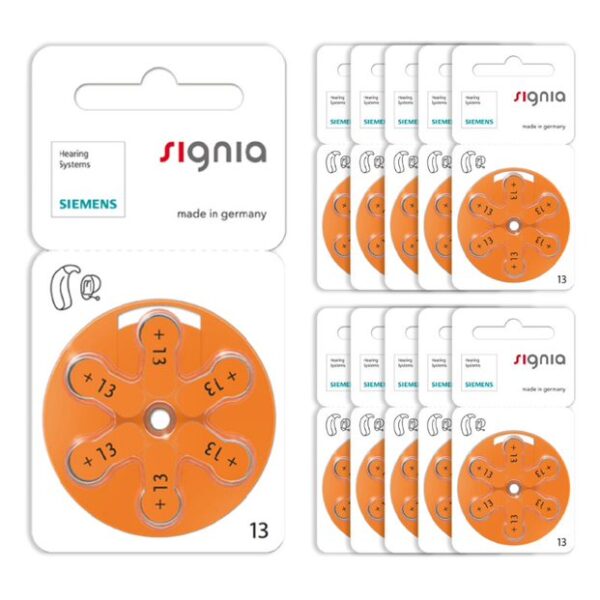 Baterie do aparatów słuchowych Signia 13 - zestaw 10 listków (60 szt baterii)