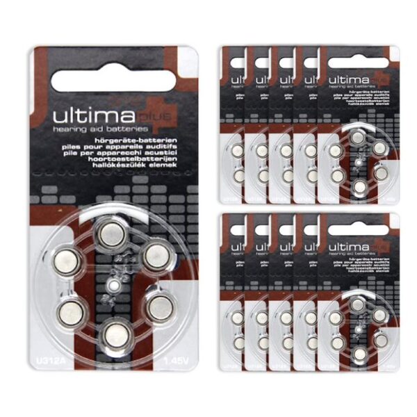 Baterie do aparatów słuchowych Ultima 312 - zestaw 10 listków (60 szt baterii)