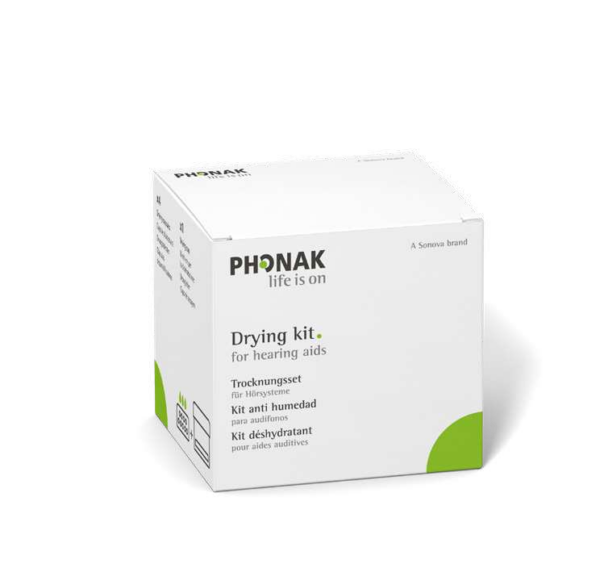 Zestaw do osuszania aparatów słuchowych Phonak