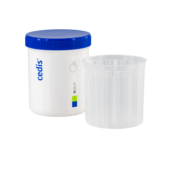 Pudełko do czyszczenia wkładki z sitkiem Cedis